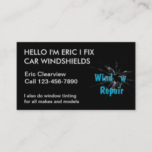 Cartes de visite simples pour vitrerie automobile