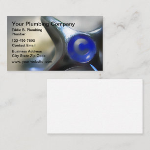 Cartes de visite simples rétro plombier