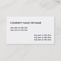 Cartes de visite simples simples