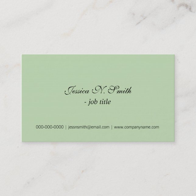 Cartes de visite simples vert citron, cool. (Devant)