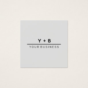 Cartes De Visite Simplistic + Intials Custom Logo Note Card
