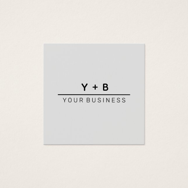 Cartes De Visite Simplistic + Intials Custom Logo Note Card (Devant)