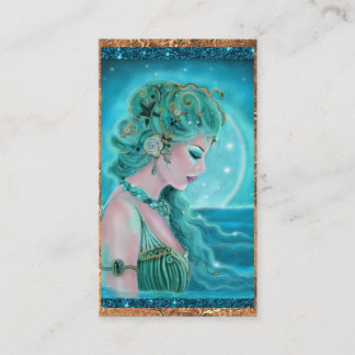 Cartes de visite Sirène au clair de lune par Renee