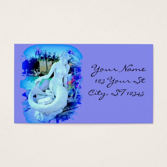 Cartes De Visite Sirène blanche assise Thunder_Cove (Devant)