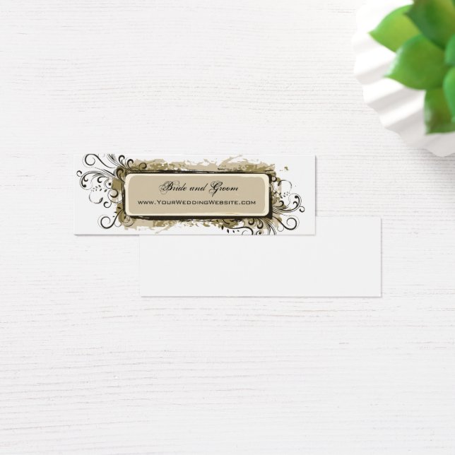 Cartes De Visite Site Abstrait du Mariage floral (Bureau)
