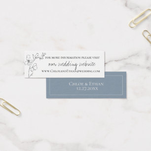 Cartes De Visite Site du Mariage Dusty Blue Meadow