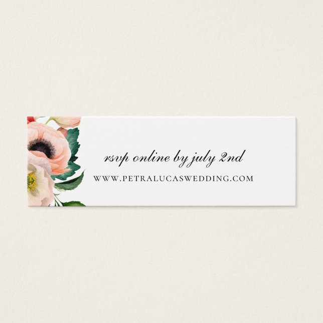 Cartes De Visite Site Mariage Bohemian Blooms RSVP (Devant)