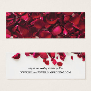 Cartes De Visite Site Mariage de Red Roses RSVP