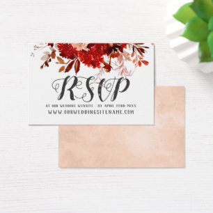 Cartes De Visite Site Rustique Mariage de beauté RSVP Insertion Car