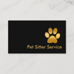 Cartes de visite Sitter pour animaux de compagnie 