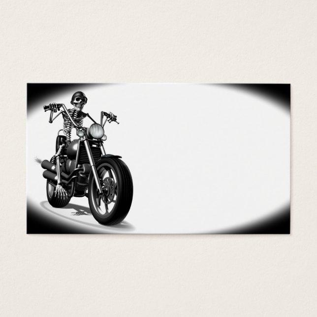 Cartes De Visite Skeleton Biker (Devant)