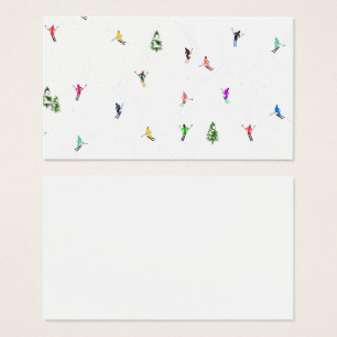 Cartes De Visite Ski alpin d'hiver Ski Ski Ski Motif