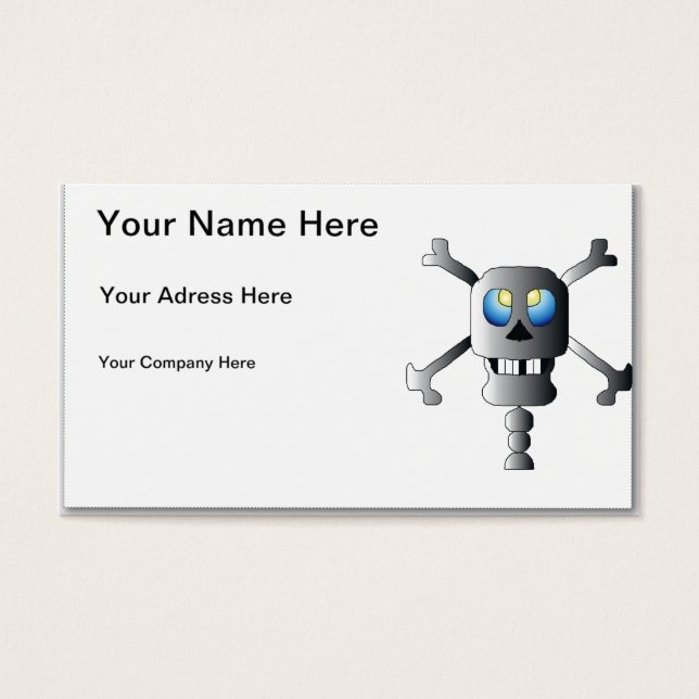 Cartes De Visite Skull and Cross Bones (Devant)