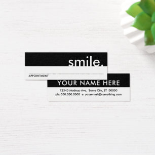 Cartes De Visite smile. (appointment card)