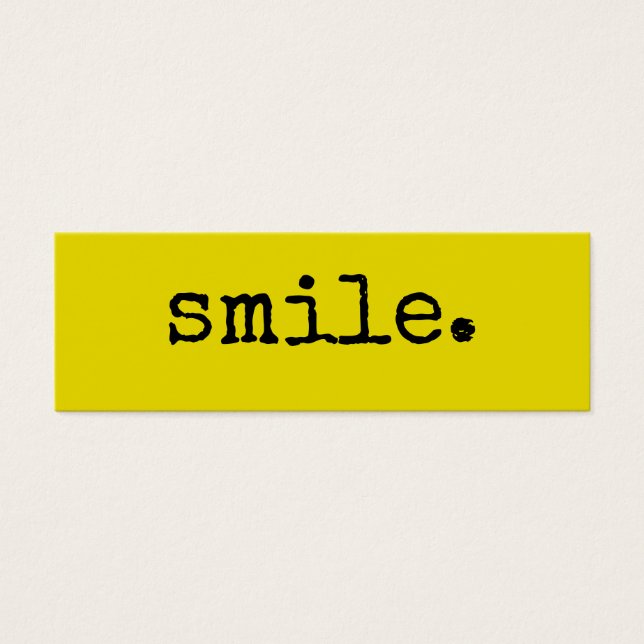 Cartes De Visite Smile Black Yellow Typographie (Devant)