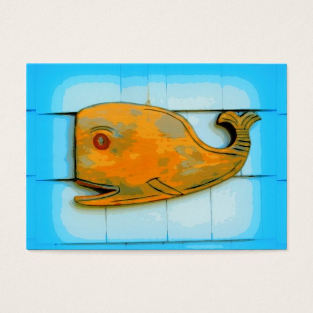 Cartes De Visite smiling happy whale blue (Devant)
