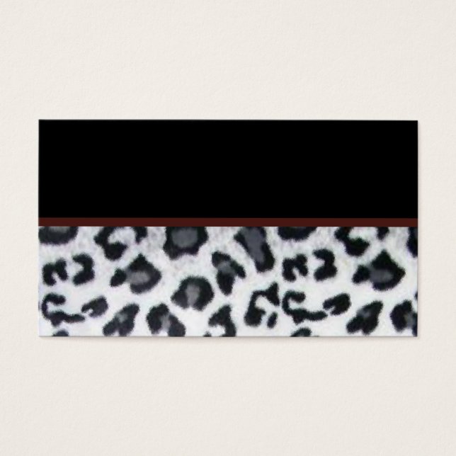 Cartes De Visite snowleopard avec garniture noire (Devant)