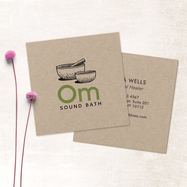 Cartes De Visite Soigner le son Tibetian Chanter Bowls (Créateur téléchargé)