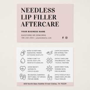Cartes De Visite Soins postérieurs Esthétique simple aux lèvres d'a