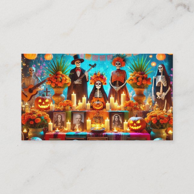 Cartes de visite soirée halloween  (Devant)