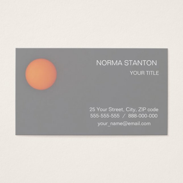 Cartes De Visite Soleil (Devant)