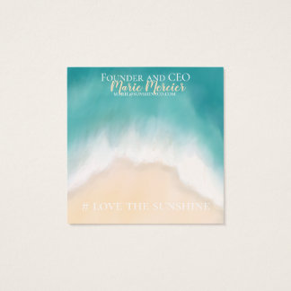 Cartes De Visite Soleil de plage et sable