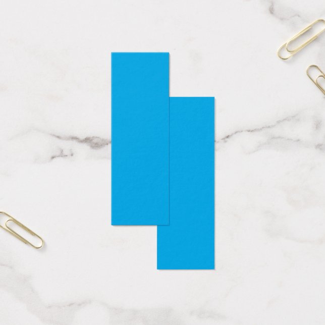 Cartes De Visite Solid Cyan Blue Background | Summer Minimal Style (Bureau)