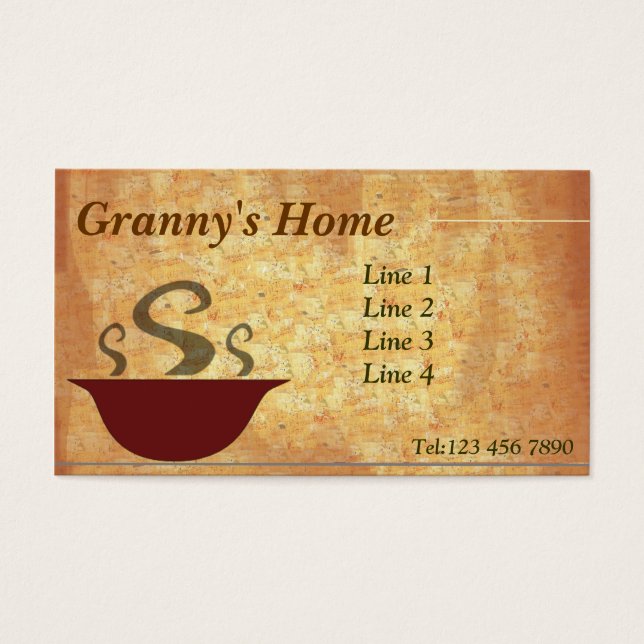 Cartes De Visite Son temps de soupe ! (Devant)