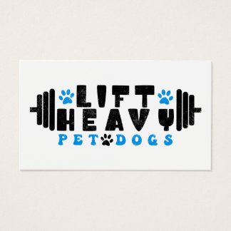 Cartes De Visite soulever des chiens lourds drôle de séance de gym