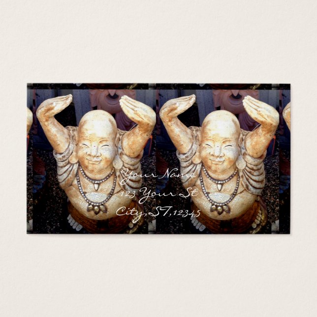 Cartes De Visite Souriant Bouddhas Hotei (Devant)