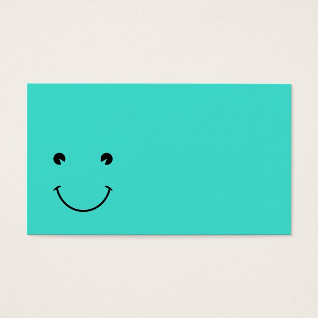 Cartes De Visite Sourire Turquoise (Devant)
