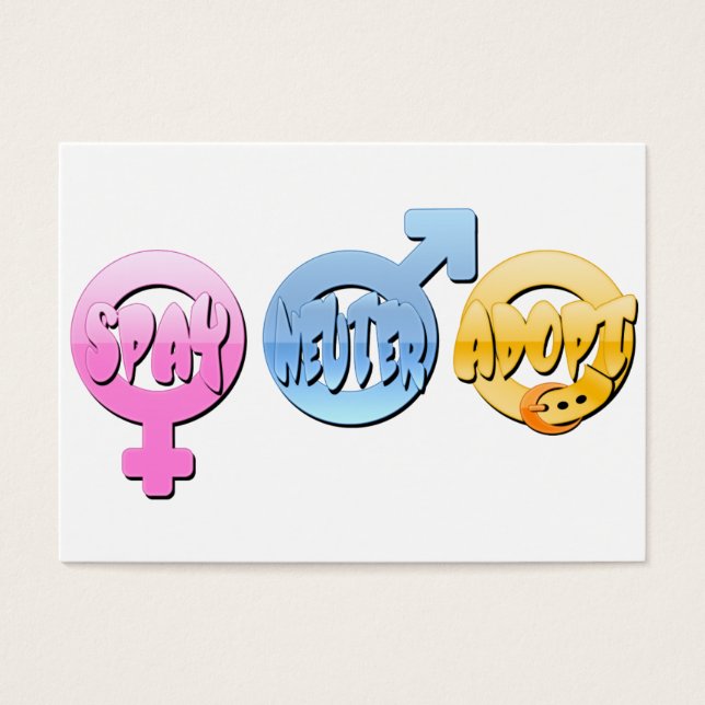 Cartes De Visite Spay Neuter Adopter (Devant)