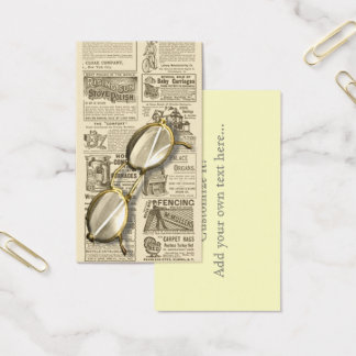 Cartes De Visite Spectacles et conception de journaux
