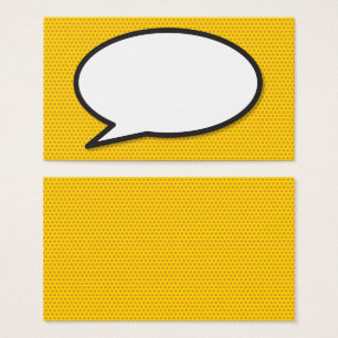 Cartes De Visite Speech Bubble Fun Retro Comic Book