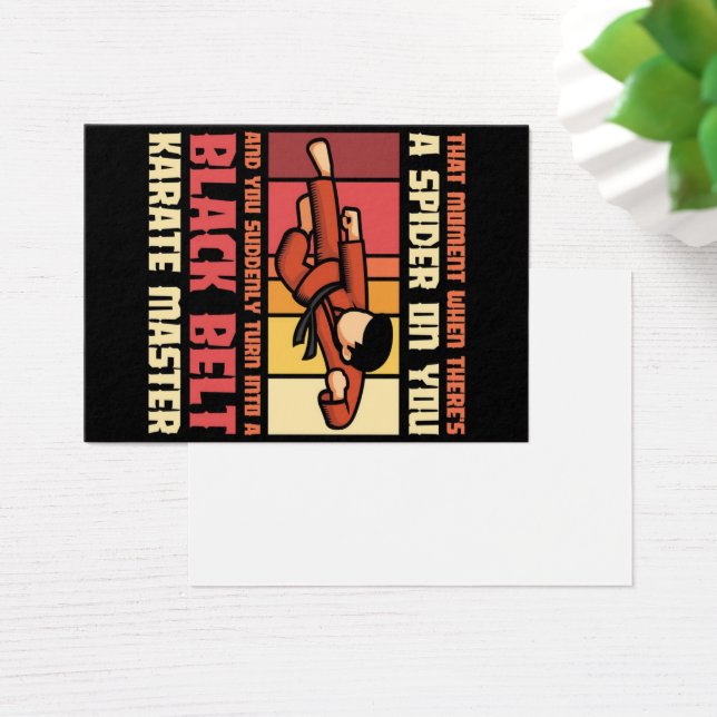 Cartes De Visite Spider Black Belt Karate Master (Bureau)