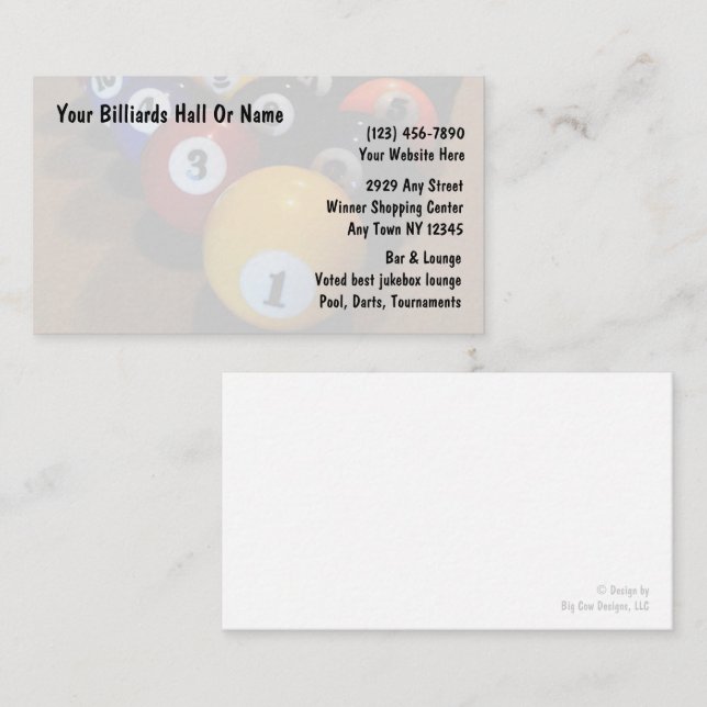 Cartes de visite sportifs (Devant / Derrière)