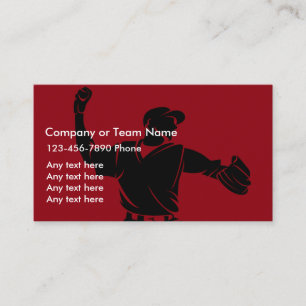 Cartes de visite sportifs de baseball