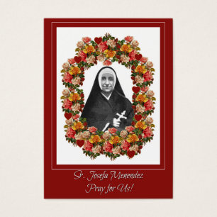 Cartes De Visite Sr. Novena de prière de roses de nonne de Josefa