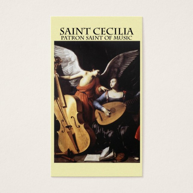 Cartes De Visite St. Cecilia, Patron Saint de la Musique (Devant)