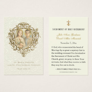 Cartes De Visite St. Maria Goretti & St. Pier Giorgio Wedding 