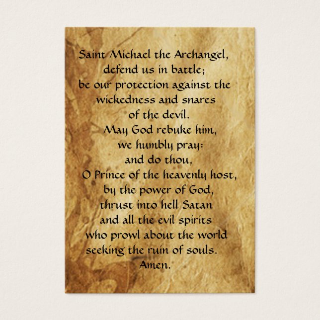 CARTES DE VISITE ST. MICHAEL, DRAGON ET JUSTICE (Devant)