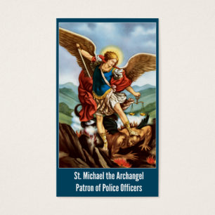 Cartes De Visite St Michael le policier de prière d'Arkhangel
