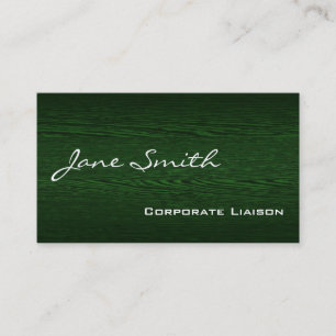 Cartes de visite standard modernes en bois verts
