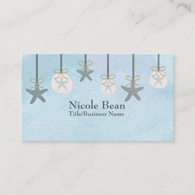 Cartes de visite Starfish Sand Dollar Beach Boutiq (Devant)