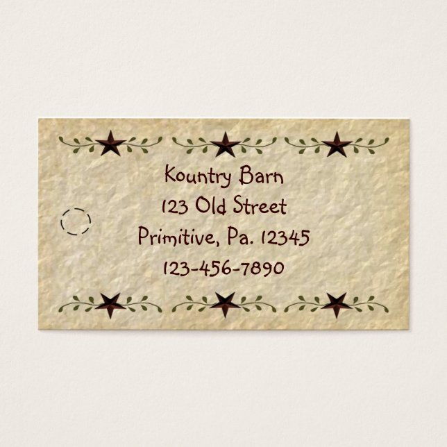 Cartes De Visite Stars Hang Tag (Devant)