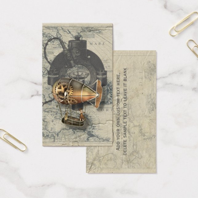 Cartes De Visite Steampunk Dirigible Balloon (Bureau)