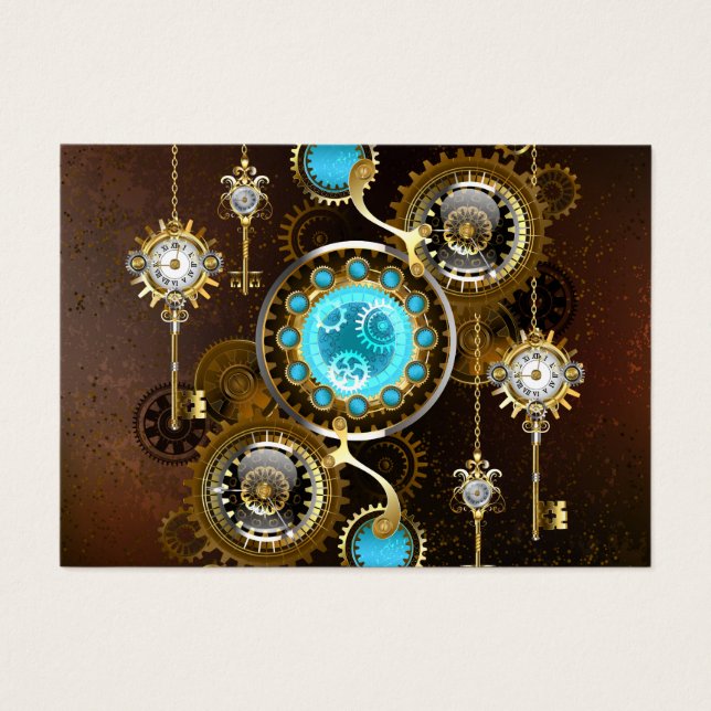 Cartes De Visite Steampunk Rusty Background (Devant)