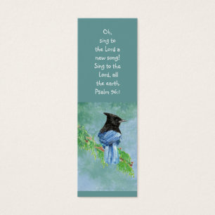 Cartes De Visite Stellar Jay Oiseau Écriture Bible Signet