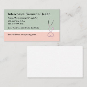 Cartes de visite Stéthoscope Médical pour la Santé