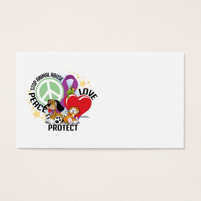 Cartes De Visite Stop Animal Abuse PLP (Devant)